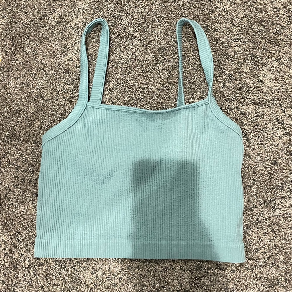 Teal Crop tank top